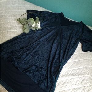 Free People High Lo Velvet V-neck Dress/Tunic/Coverup